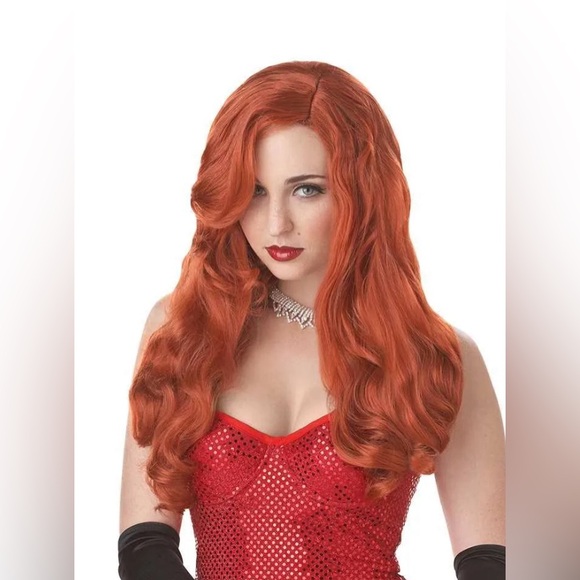 SILVER SCREEN SENSATION SEXY ❤️RED❤️ HAIR ADULT WIG 🌟EUC🌟 - Picture 10 of 11